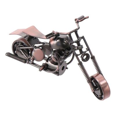 Metal Motorcycle Model Bronze Vintage Motorcycle Sculpture Unique Multifunctional Decoration Mini Motorcycle Motorcycle Lovers