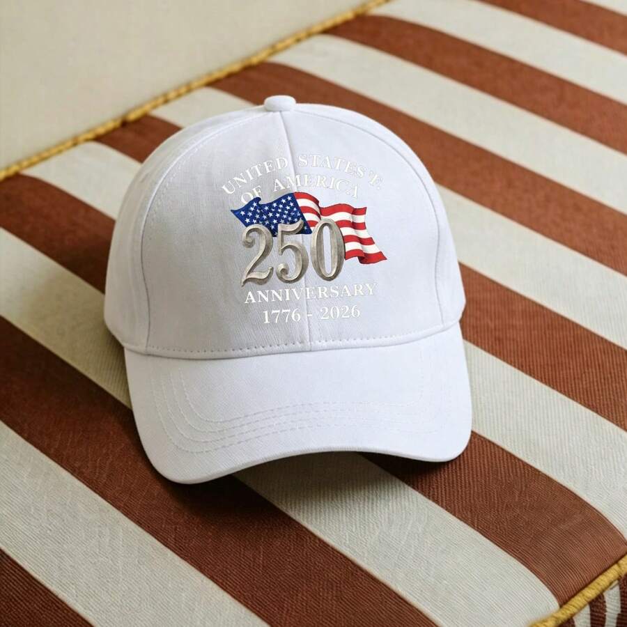 United States 250th Anniversary 1776-2026 Flag Design Baseball Cap Adjustable Casual Hat For Adults