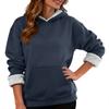 Women's Fashionable Casual Long-Sleeved Top With Fleece Thickened Hooded Sweatshirt