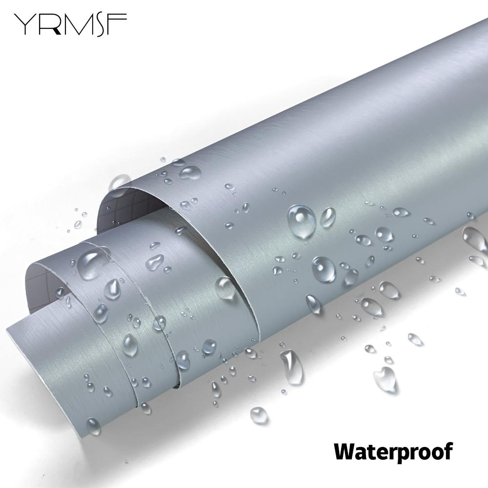 Gebürstete Klebefolie Tapete Vinylfolie Abnehmbare Raumdekoration Küche Möbel Klebepapier Schränke Wasserdichte Vinyls Wand