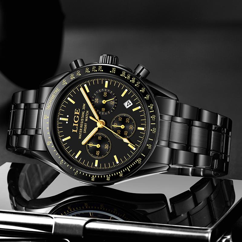 Classic Watches for Men Business Military Waterproof Watch Men Top Brand Luxury Sports Quartz Chronograph Montre Homme+BOX