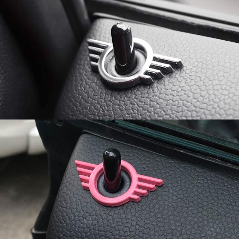 For MINI ONE Cooper S JCW R55 R56 R61 F54 F55 F56 F57 F60 Countryman Car Door Button Decoration Sticker Modification Accessories