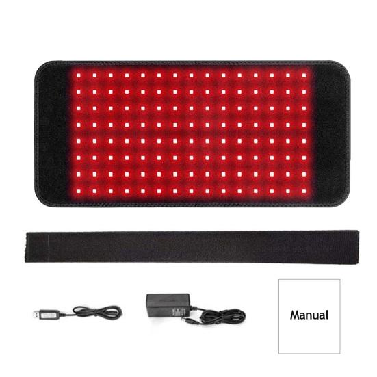 Rött ljus-terapi bälte 120 LED-lampor Bärbar Lindring av Muskelvärk Kroppssmärta Röd