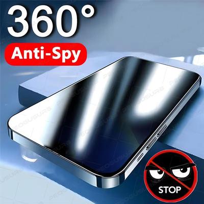 360° Ochranné sklo proti odposlechu a pro soukromí pro iPhone Air 6 7 8 X XS XR 11 12 13 14 15 16 17 Pro Max Plné pokrytí Vysoce kvalitní tvrzené sklo Ochranné sklo na displej