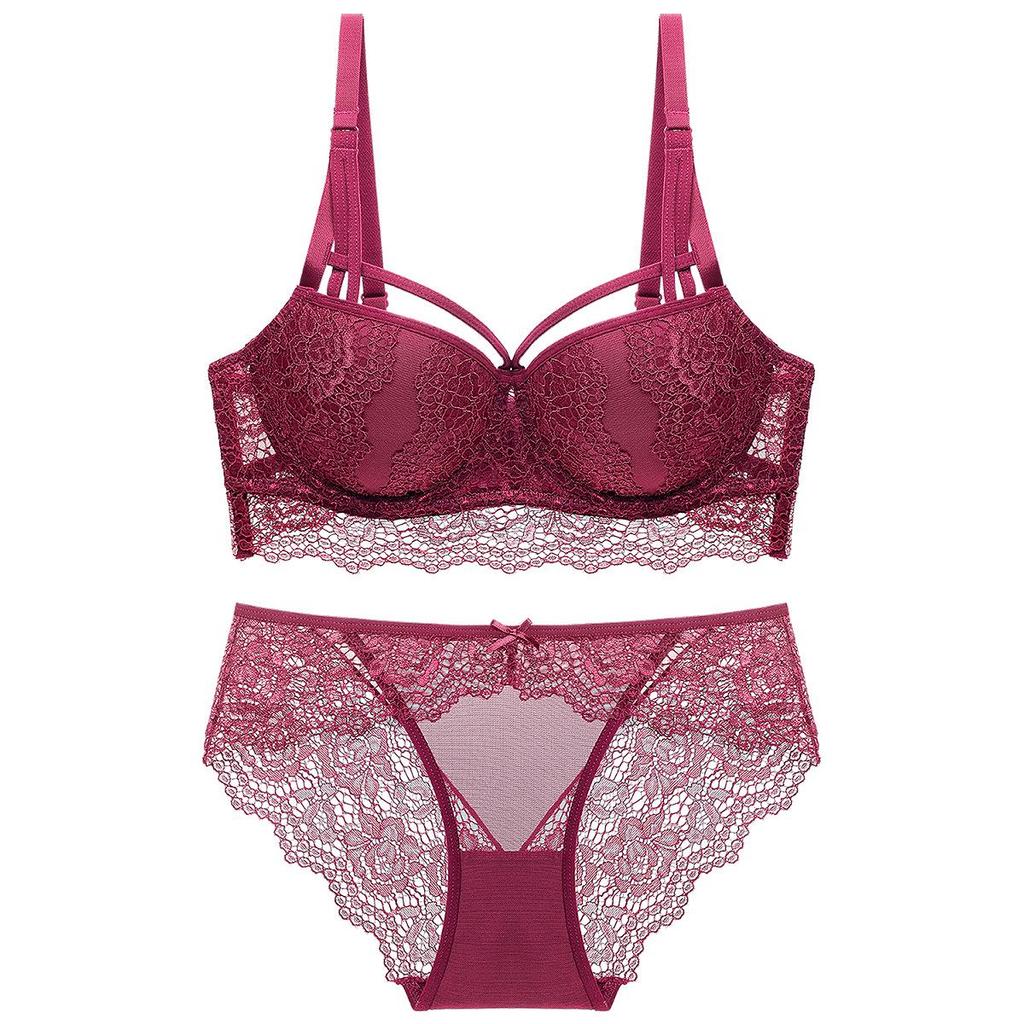European & American Sexy Lace Push-up Bra Set for Women & Girls, Style 1824
