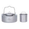 Portable Pure Titanium Camping Kettle With Filter Hiking Backpacking Tea Boiling 700ml Lightweight Outdoor Cookware