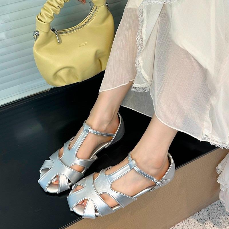 Fashion Retro Style Summer Hollow Out Women Flats Sandals Fashion Party Dress Gladiator Shoes Zapatos De Mujer
