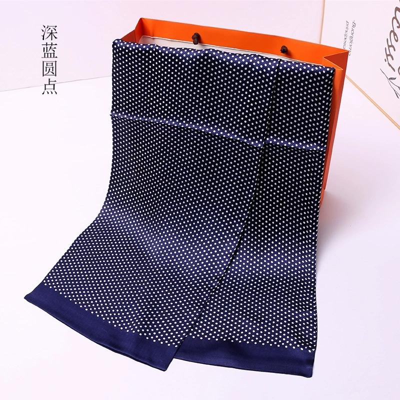 Luksusmerke Herre Ren Silkeskjerf Forretningsmenn Lange Skjerf Alt-Match 100% Silke Myke Varme Vinterskjerf for Menn