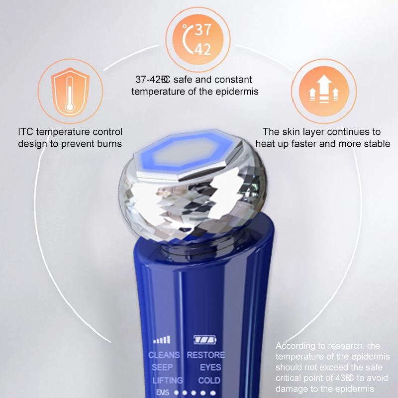 Hot and Cold Beauty Instrument Household Facial Massager Lifting and Firming Facial Introducer