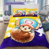 Ensemble de literie motif Tony Tony Chopper Couette Housse de couette Taie d'oreiller Maison Cadeau d'anniversaire(1 housse de couette + 2 taies d'oreiller, sans garniture.)