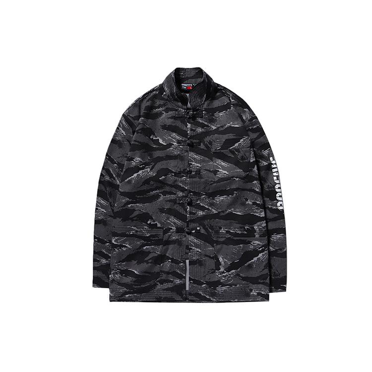 Куртки Li Ning Мужские Стандартный Черный Камуфляж Стойка Умеренный Другое AJDN181-1 S