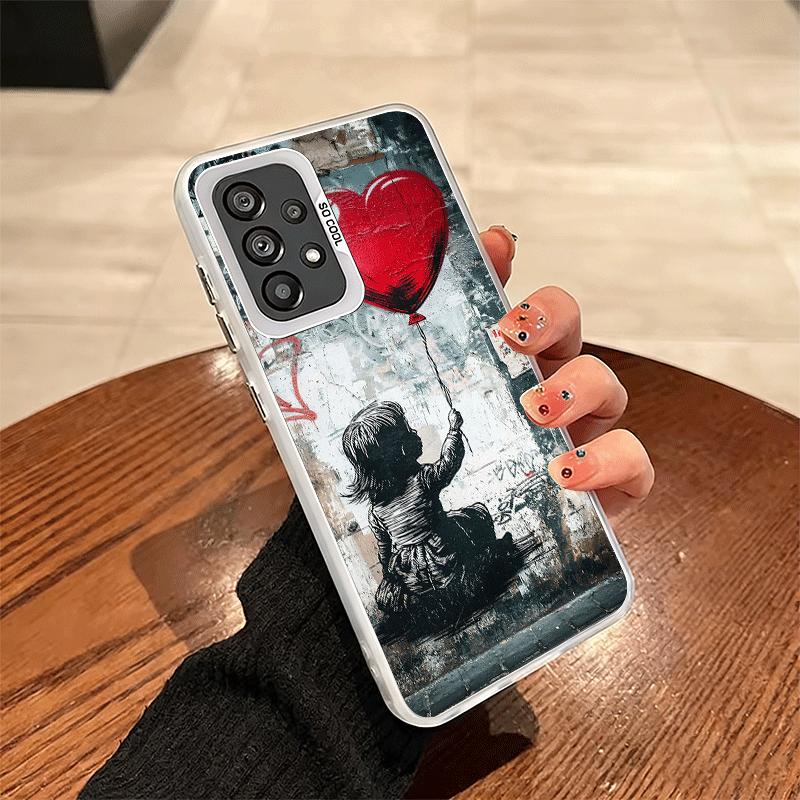 B-Banksy Art Graffiti Artist Soft Phone Case for Samsung A17 A16 A15 A14 A13 A57 A56 A55 A54 A53 A37 A36 A35 A34 A33 A26 A25 A24