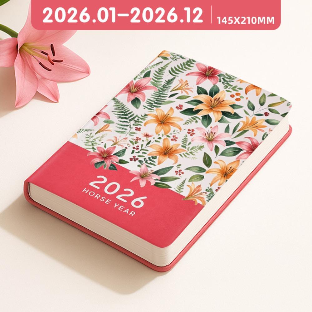 

A5 Schedule Book To Do List Daily Planner Portable 2026 Agenda Book Office Supplies красный