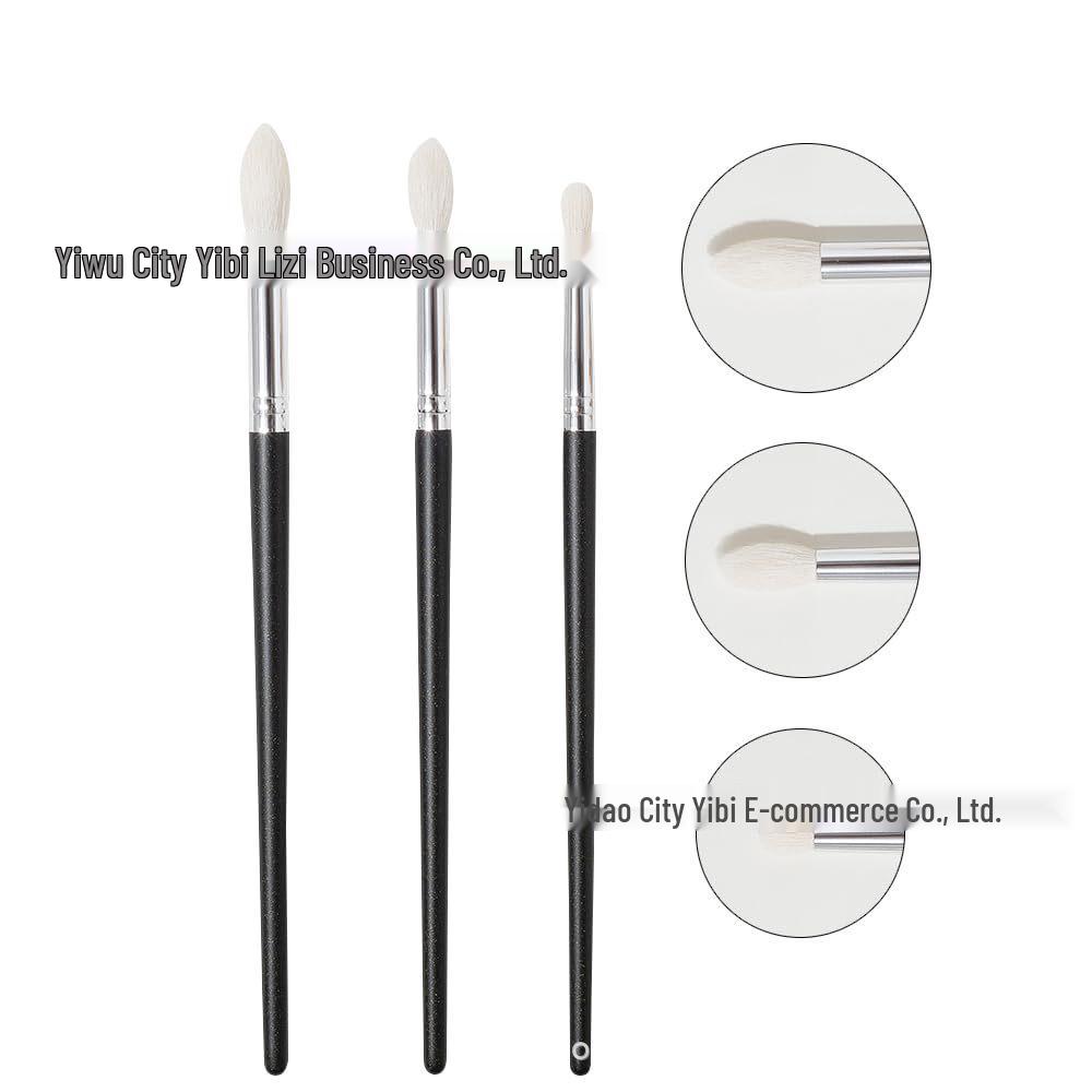 

Кисть для теней с ворсом Flame Blending & Concealer - Точный инструмент для макияжа с животным ворсом 3 Brush Set чёрный