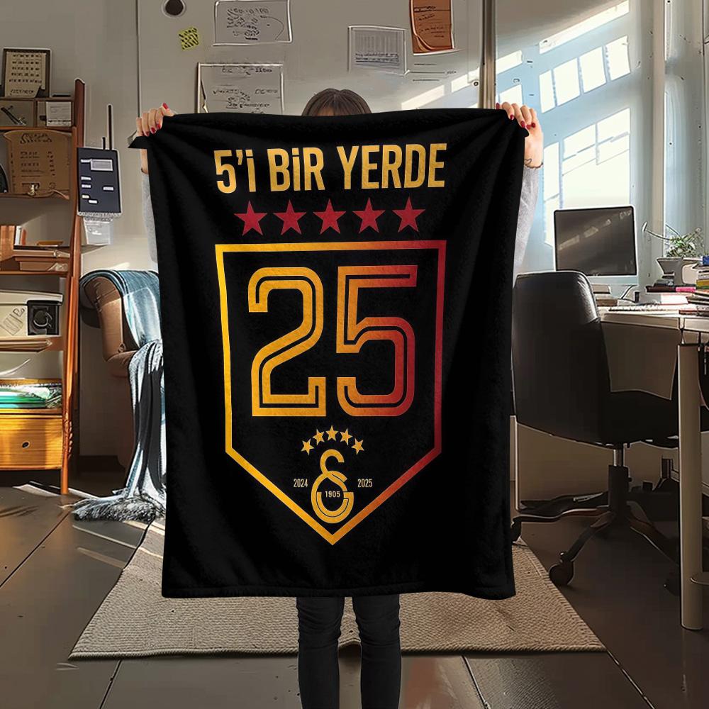 1 Stück Nummer 25 Aufdruck Flanelldecke, Hohe Qualität, Bequem für alle Jahreszeiten, Heimdekoration, Wärme und Komfort