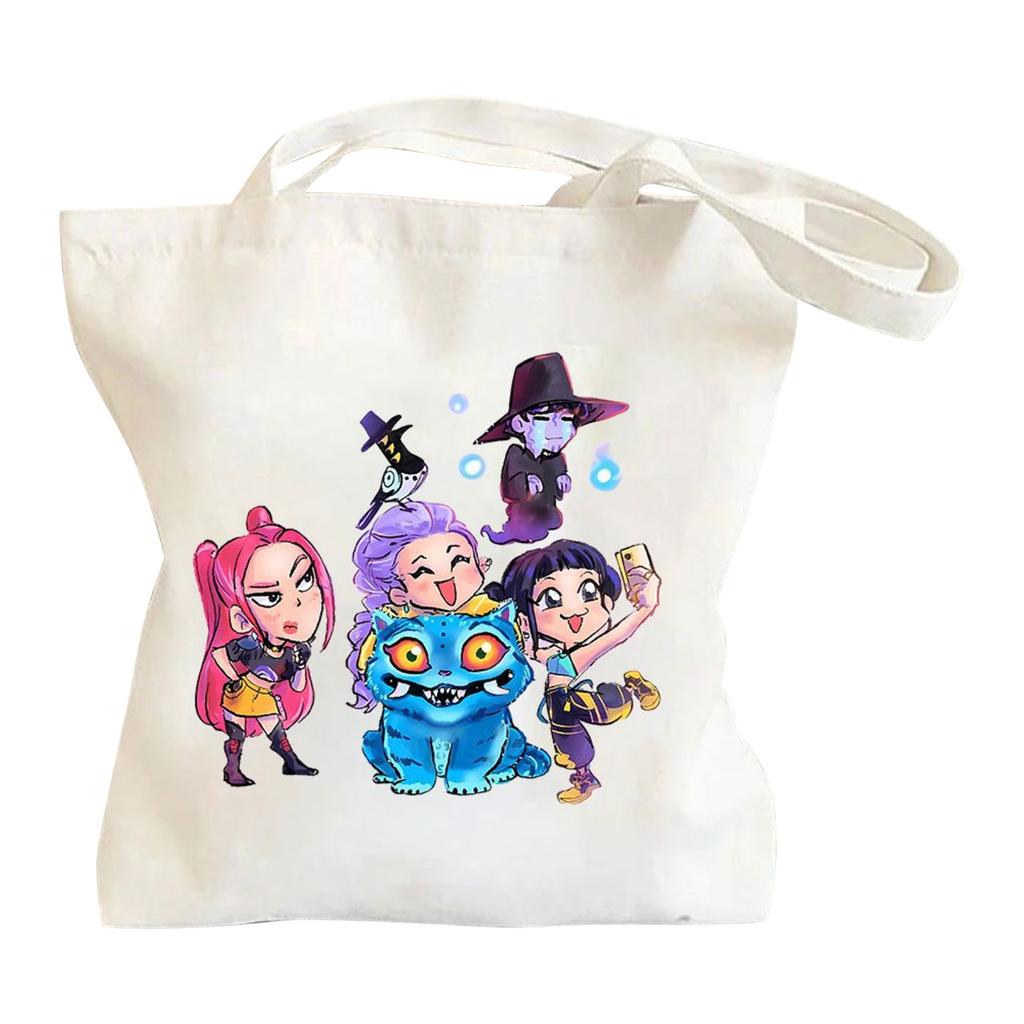 Printed Canvas Bag Women's Handbag One-shoulder Fashionable Student Canvas Bag Daily Shopping Bag