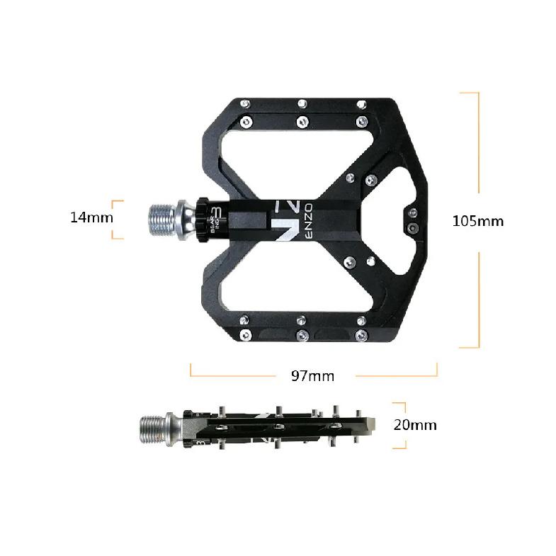 Nuevos Pedales de Bicicleta de Montaña Pedal MTB Aluminio Bicicleta Plataforma Ancha Pedales Planos 9/16" Rodamiento Sellado Pedales de Bicicleta