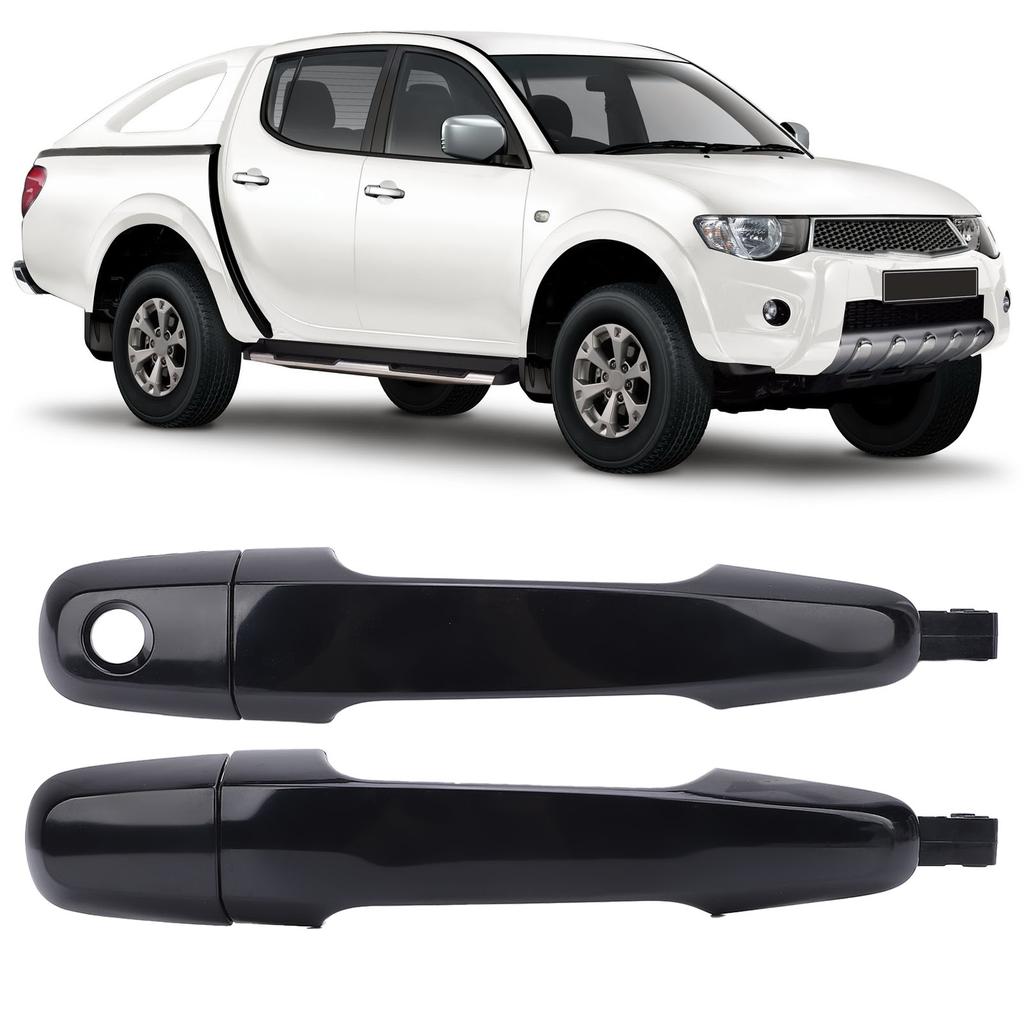 Outer Door Handle Comfortable Grip Black Scratch Resistant Exterior Door Pull Handle Replacement for