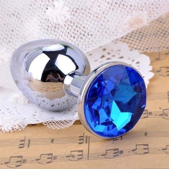 Faux Diamond Anal Plug Penis Dildo Vagina Massage Couple Masturbation Sex Toy