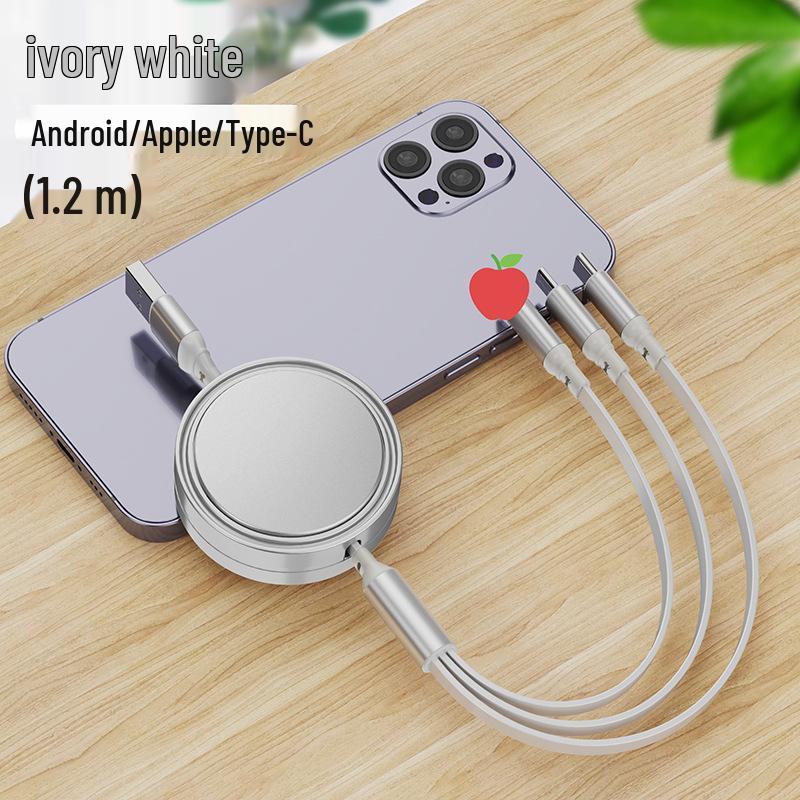 100W Type-C 3-in-1 Fast Charging Cable for Huawei, Android, and Apple Devices