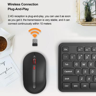 MIIIW Wireless Keyboard and Mice Combo 2.4G 104Keys FullSize Keyboard with 3 Moving Speeds