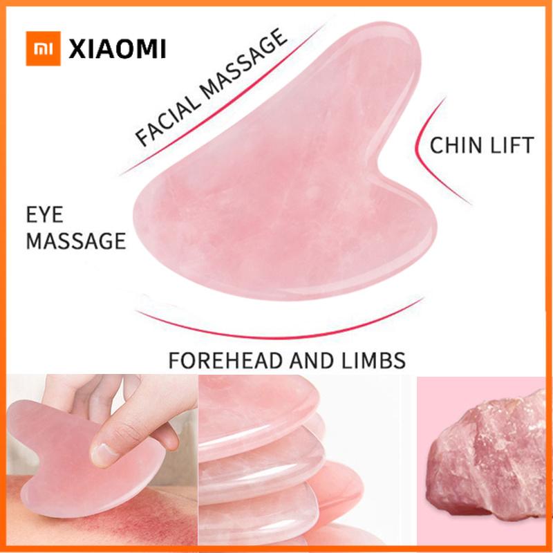 Xiaomi Guasha Stein Massage Gesichtslift Werkzeuge Natürlicher Rosenquarz Gouache Schaber Jade Gua Sha Brett Für Gesicht Hals Rücken Körper Akupunktur