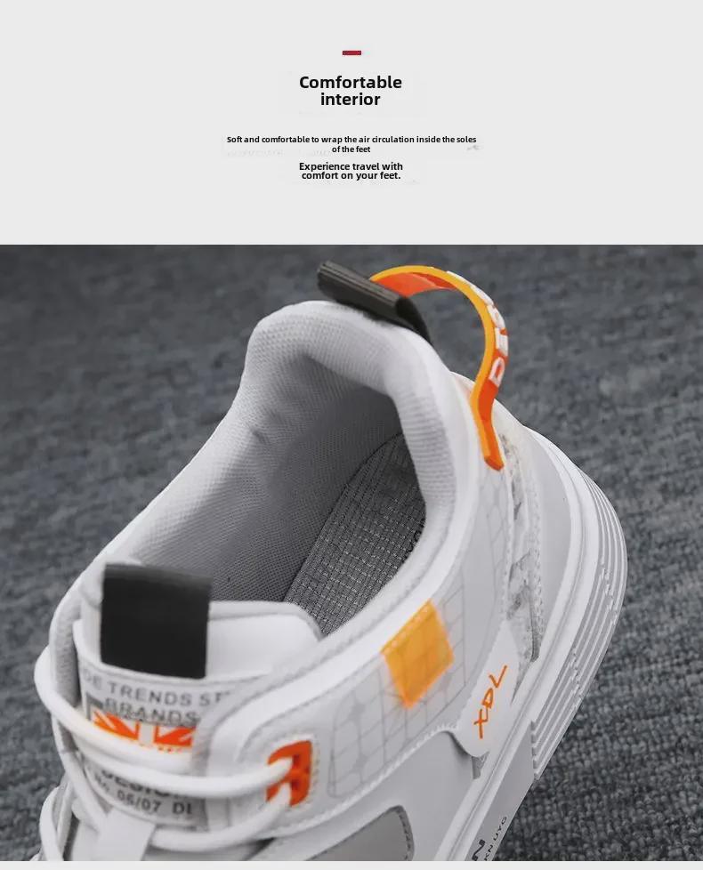 2024 Spring/Summer Men's Trendy High-Top Sneakers: Casual, All-Match Student Footwear