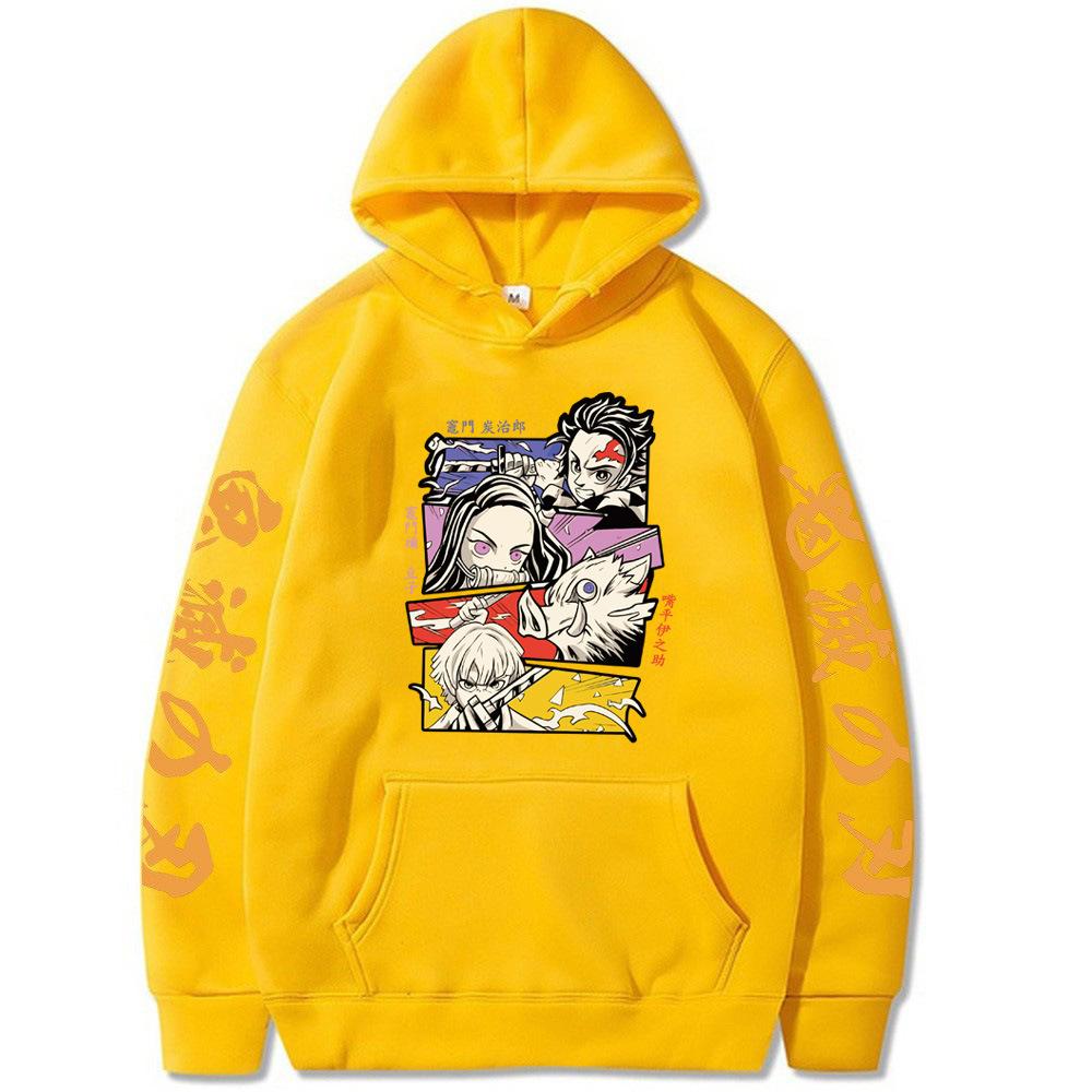 

Японское аниме Танджиро Камадо Мицубоси Ёсинобу Худи с узором для мужчин и женщин Дизайнерский пуловер Мужские флисовые худи 3XL