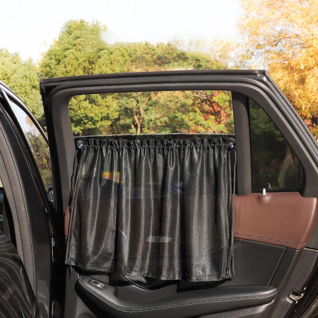 Summer Suction Cup Curtain In The Car Window Sunshade Cover Universal Side Window Sunshade UV Rays Protection Curtains Blocks