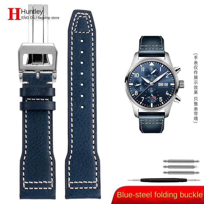 High Quality Italian Cow Leather Watchband for IWC Big Pilot IW388103 IW378005/003/001 Mark 18 Men Watch Strap 20 21mm Bracelet