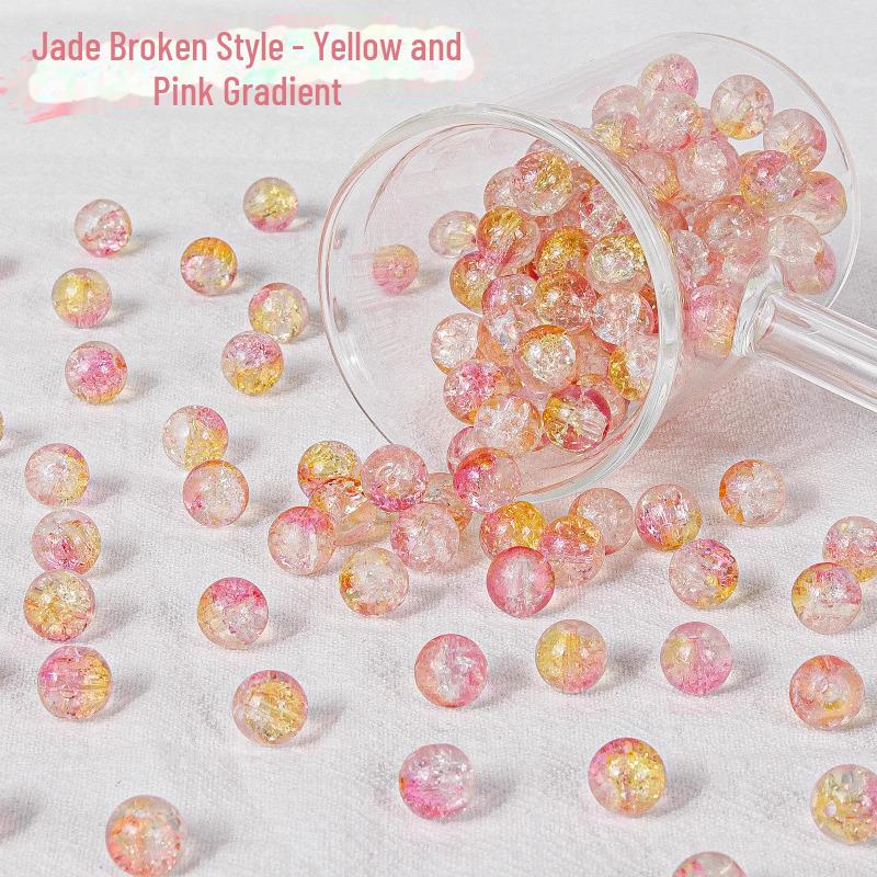 8mm Jade Glass Flower Beads for DIY Bracelets and Accessories