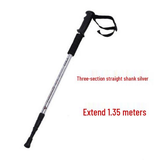 Leichter, faltbarer Senior Nordic Walking Trekkingstock mit geriffeltem 4-teiligem Teleskopgriff