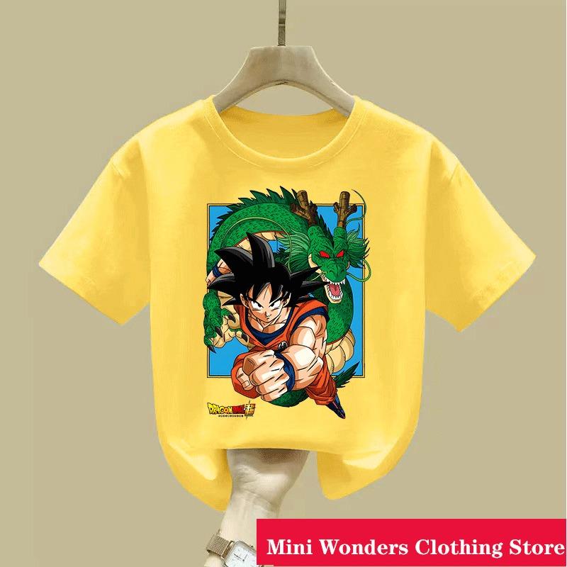 Anime Dragon Ball Son Goku Print Kids T Shirt Summer Fashion Casual T-shirt Boy Girl Unisex Children's Clothing Tshirt Tops