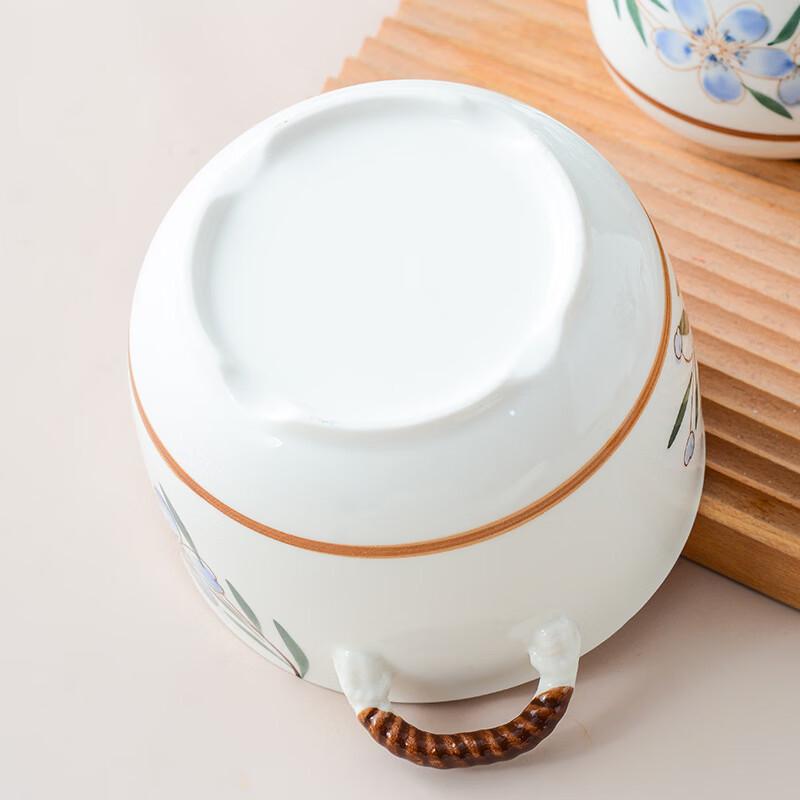 Ru Han Underglaze Ceramic Soup Pot with Lid
