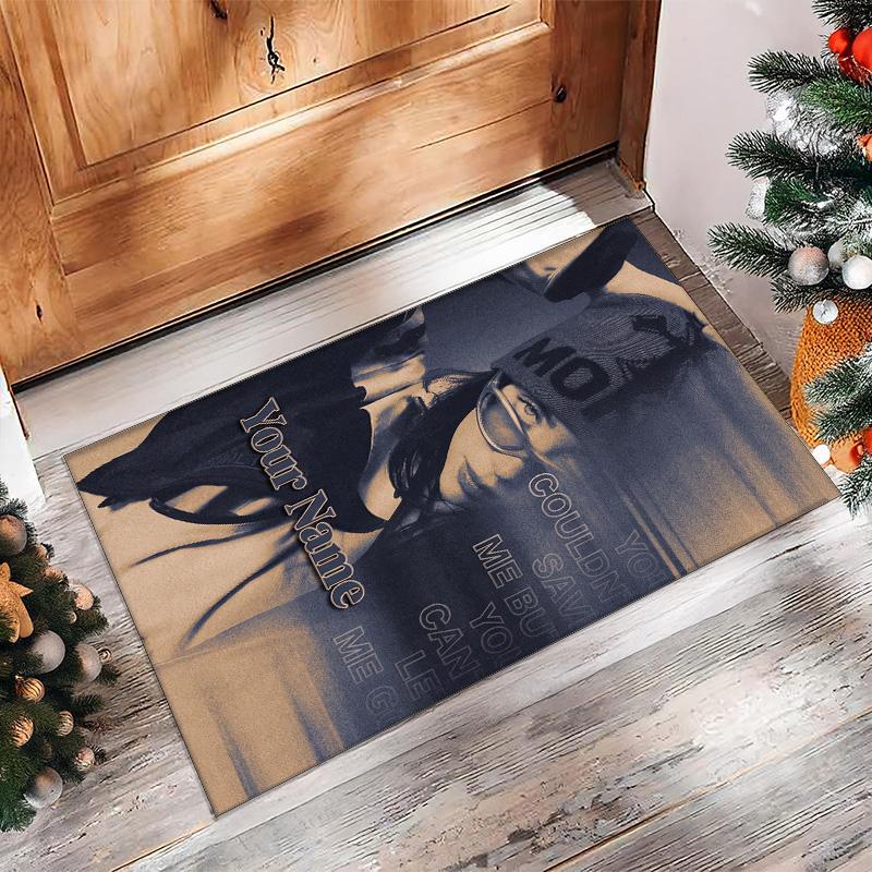 Billie Eilish Crystal Velvet Rug, Custom Name Text Personalized Non‑Slip Floor Mat for Home Decor Gift