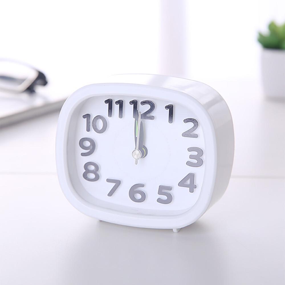 

Rectangle Small Bed Compact Travel Quartz Beep Alarm Clock Cute Portable
