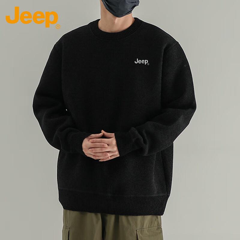 Jeep Men's Fleece Lined Knit Sweater