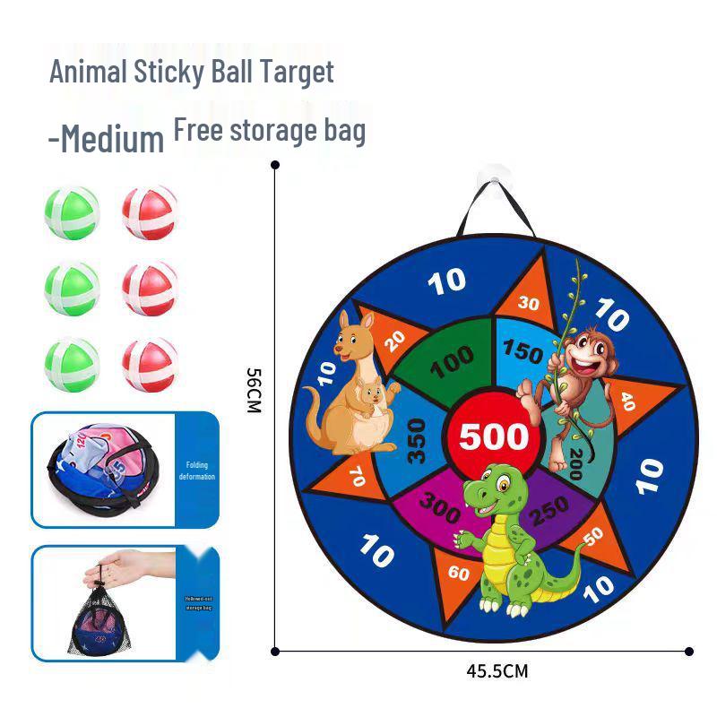 Children's Fruit Sticky Ball Target Game - Early Education Animal Throwing Set