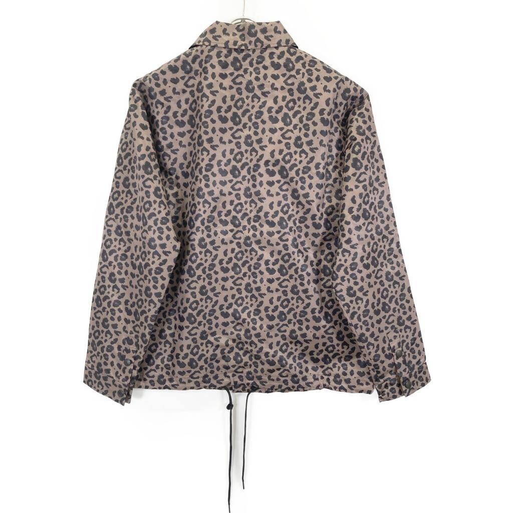Captains Helm Nylon Leopard Coach Jacket Jacket M BrownUsed
