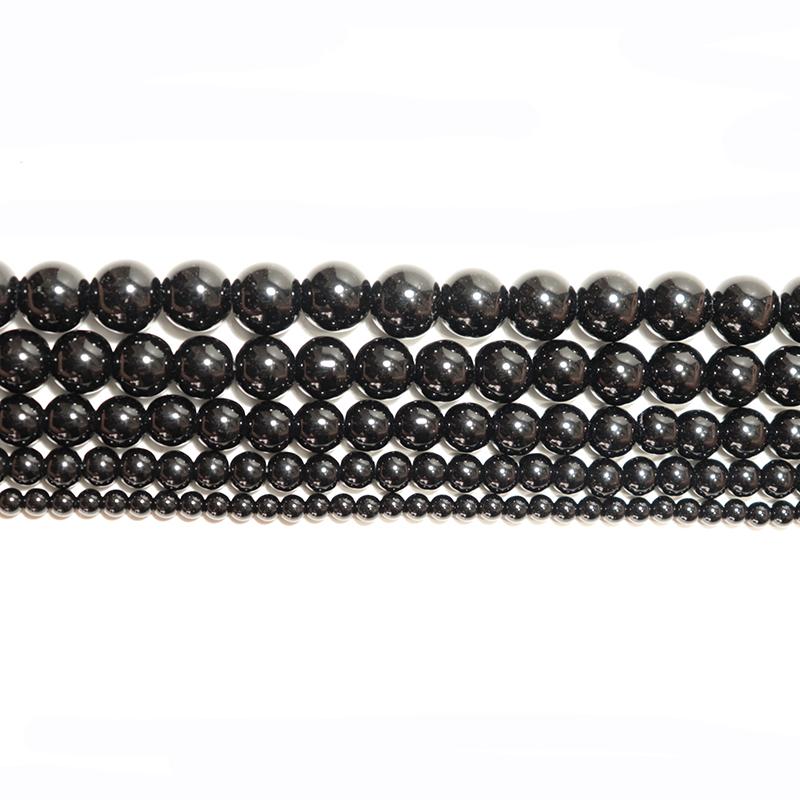 Economical 4/6/8/10/12mm Obsidian Stone For Jewelry Making Handmade Black Round Loose Beads DIY Bracelet Necklace Anklet Earring