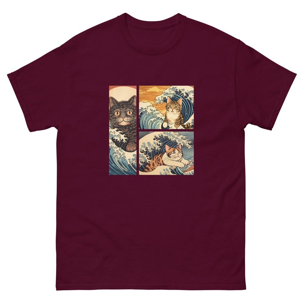 

Ukiyo-e Cats Riding The Waves T-Shirt 4XL