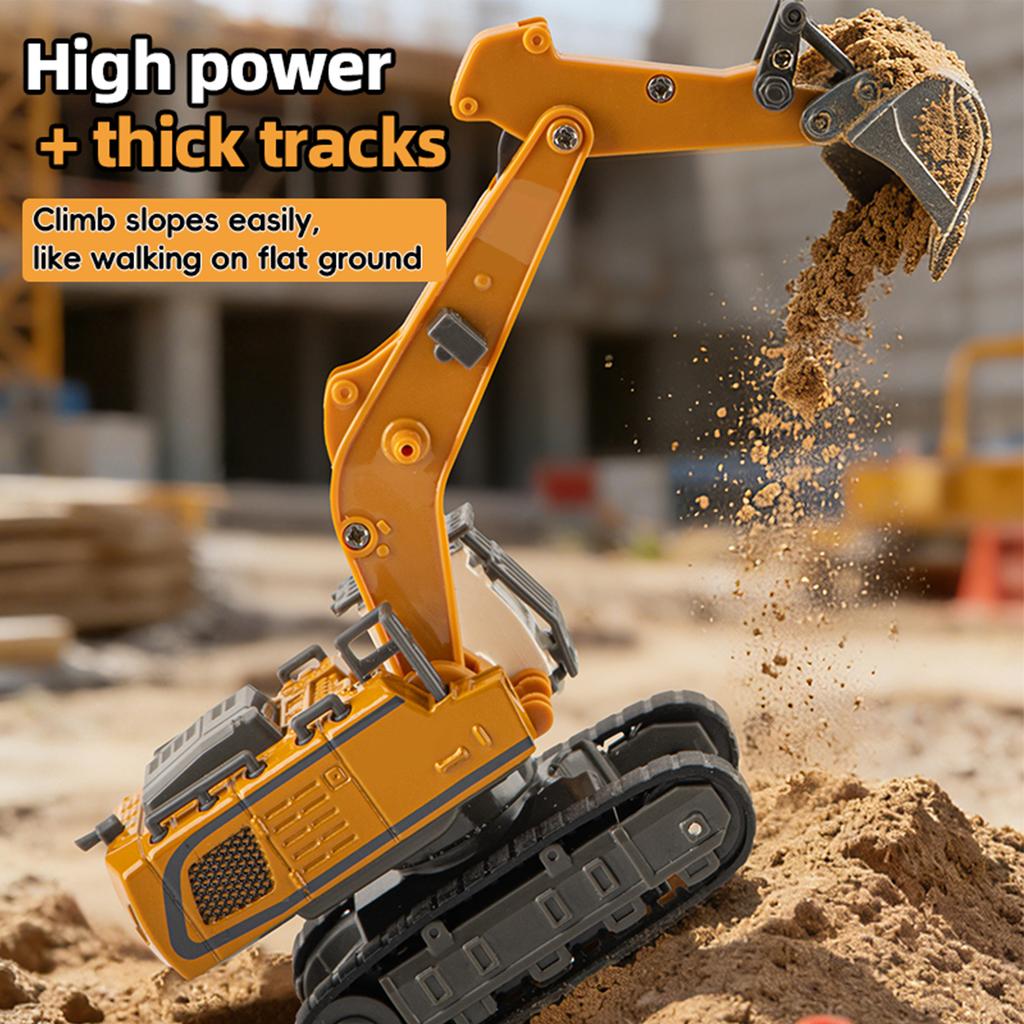 Mini RC Excavator, 1 64 Scale 2.4GHz Mini Remote Control Alloy Construction Vehicle, App Controlled Excavator Model