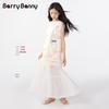 BARRY BANNY Girls' Sleeveless Floral Midi Dress