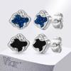 Vnox Hiphop Blue Black Enamel Earrings for Men Women, Punk Irregular Metal Stud Earrings, Gothic Punk Piercing Jewelry Gifts New