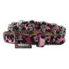 Trendy Waist Belt Studded Rhinestones Crystal for Street Dance Rivets Belt Livehouse Punk Waist Chain Skull Buckle