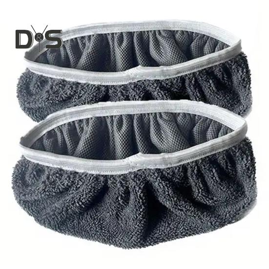 

2 шт. сменная ткань для швабры из кораллового флиса, впитывающая, очищающая, эластичная тряпка для мытья пола 2pcs серый