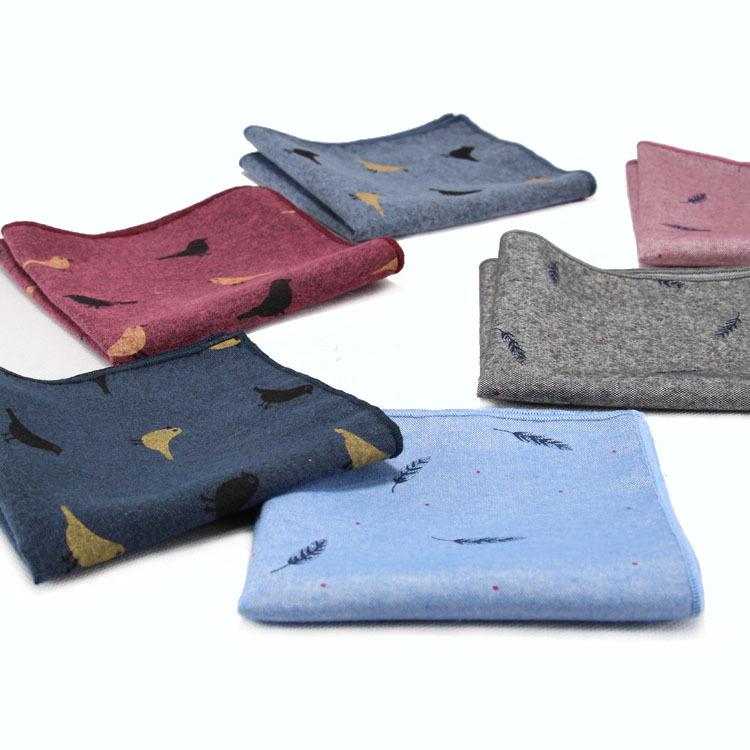 Business Casual Men'S Formal Suit Pocket Towel Handkerchief Towel Square Towel, British Cartoon Cotton Cloth Square Towel