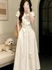 Striped short-sleeved gentle wind dress women's 2026 summer new French long skirt great looking temperament