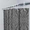 Black White Zebra Print Shower Curtain Patterned Bath Decor For Bathroom Remodeling Set Includes Rod (L 72 X W 39 Inches) [Produ