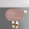 Soft Diatomaceous Earth Absorbent Floor Mat, Bathtub, Non Slip Bathroom, Light Luxury Thin Foot Mat